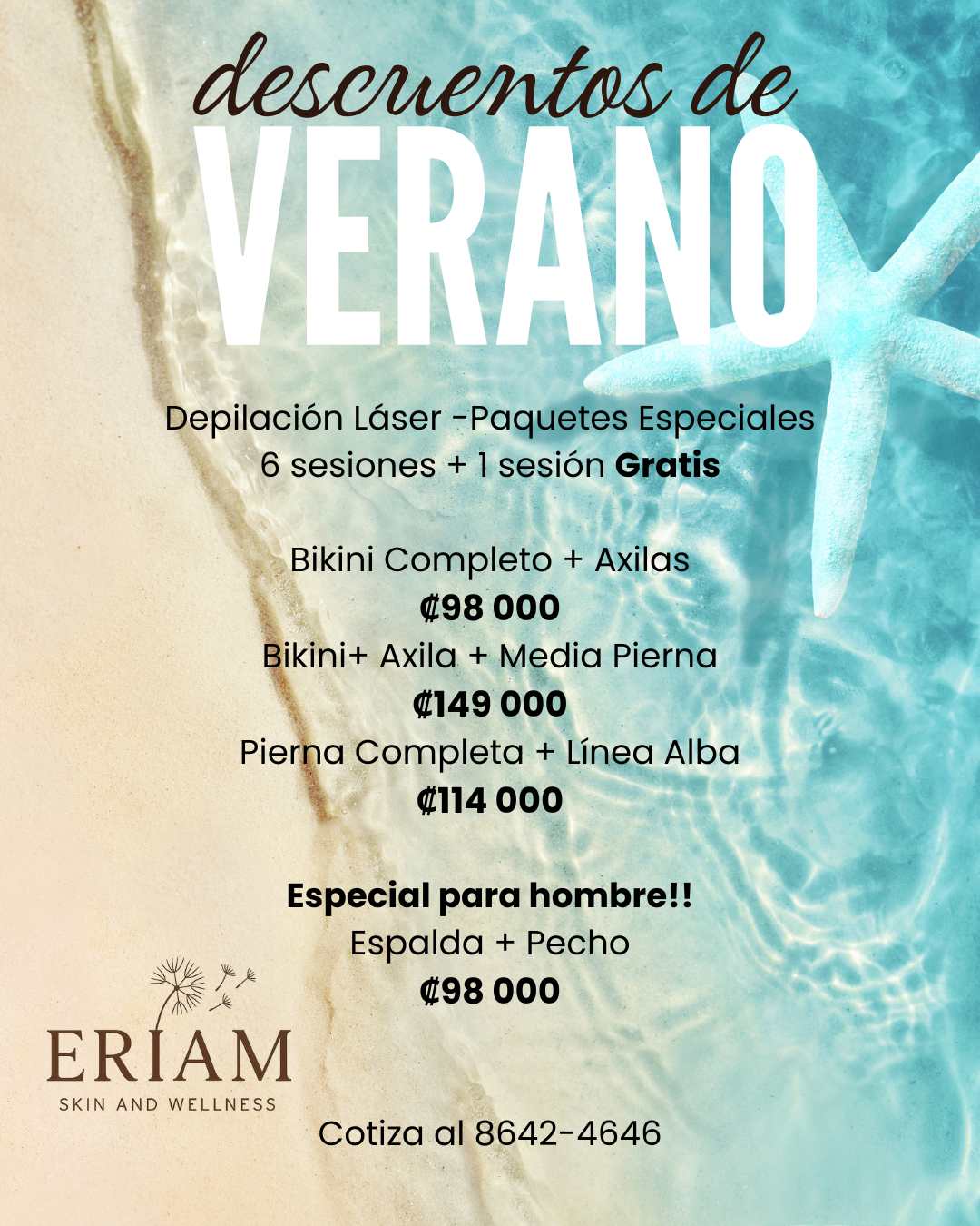 Promociones de verano en depilación láser Eriam